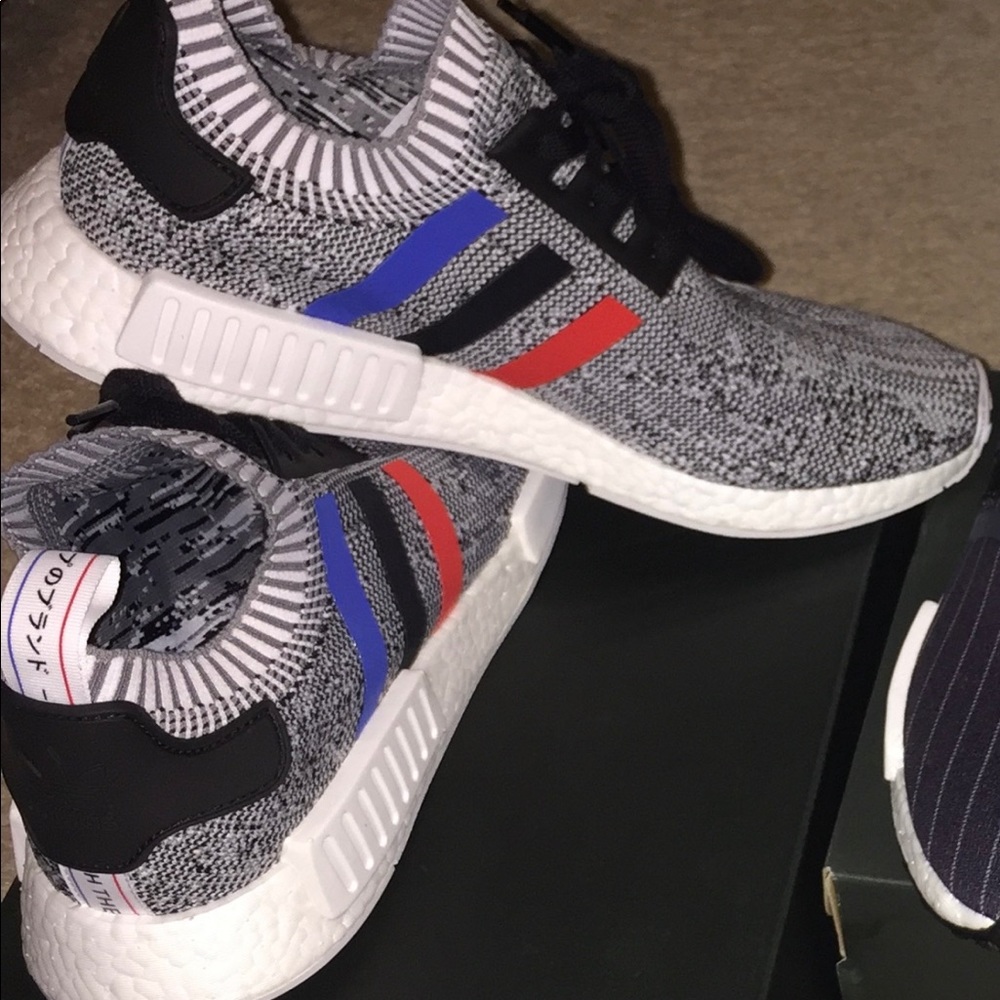 Adidas NMD R1 Tri-Color Stripes White